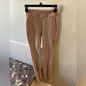 ALO Yoga Tan Leggings with front slits